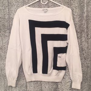 Black and white Lacoste sweater